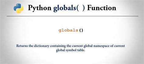 Understanding Python Globals() Function: A Comprehensive Python Tutorial